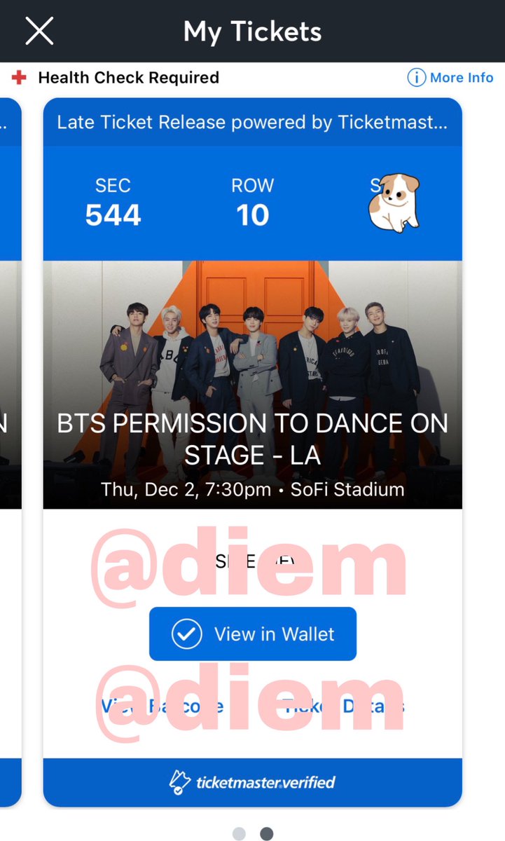 carpecaodiem's tweet photo. I’m selling 02 tickets for today’s BTS concert 12/02 , section 544.
Price: $160 for both ( exactly the same price I got it)
DM if you’re interested in ! https://t.co/0xTrDVV962