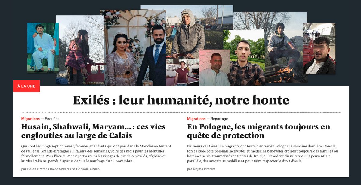 « Le petit garçon voulait devenir coiffeur, la grande fille, artiste, la petite, institutrice. Les enfants étaient souriants, ils étaient excités à l’idée d’aller en Angleterre. »

Ces vies englouties au large de Calais. A lire sur <a href="/Mediapart/">Mediapart</a> 👇
mediapart.fr/journal/france…