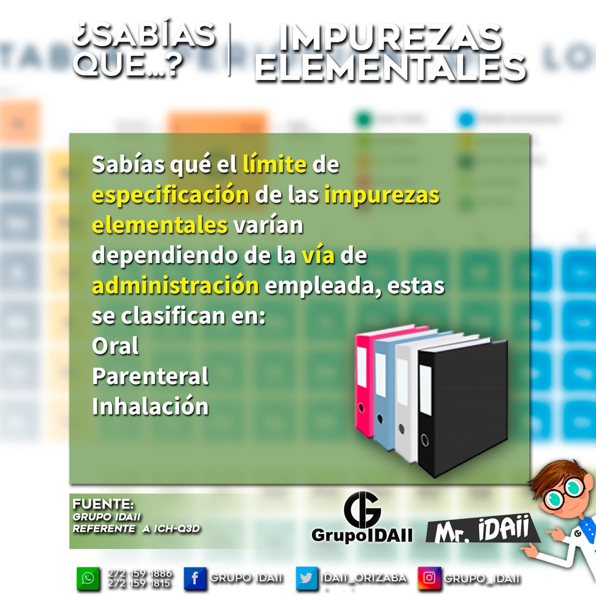 ❌ Impurezas elementales ❌

Te gustaría conocer más sobre este tema, inscríbete a nuestro webinar gratuito🤩✅

Pide más información al ☎️272 222 84 45 ☎️
#webinar #compartiendoexperiencias #misganasdeaprender #grupoidaii
