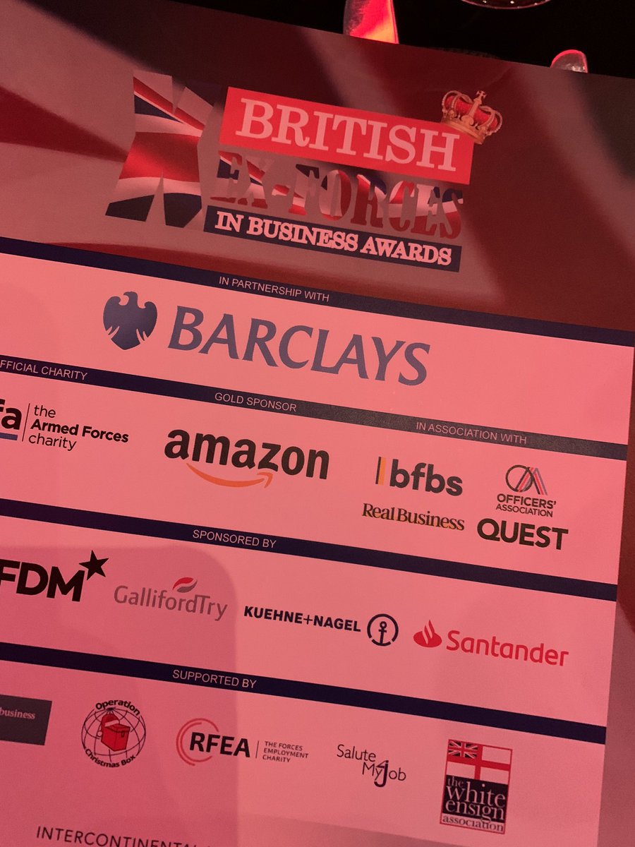 nicolacatmorris's tweet photo. Delighted to attend tonight’s #exforcesawards at @InterConTheO2 we are supporting Marie Arthur who joined us yesterday but was nominated for her work in her last role. #oneiss #peoplemakeplaces https://t.co/WLyRrJ6Hl8