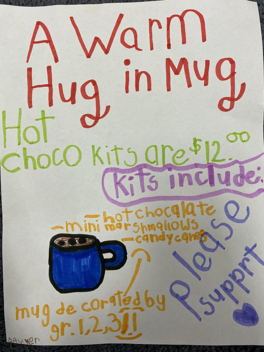 Our grade 1/2 students have been working hard on a project to raise money for Operation Come Home. They presented their book creator proposal ‘A Warm Hug in a Mug’ to Mrs. Campbell and earned seed money to get our project underway!☕️ @ocsbSEP @MichaelFitzOCSB #OperationComeHome