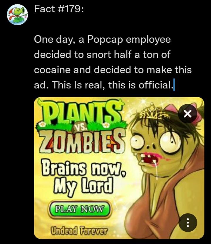 Plants vs. Zombies Facts! on X: Fact #165: In Plants vs Zombies