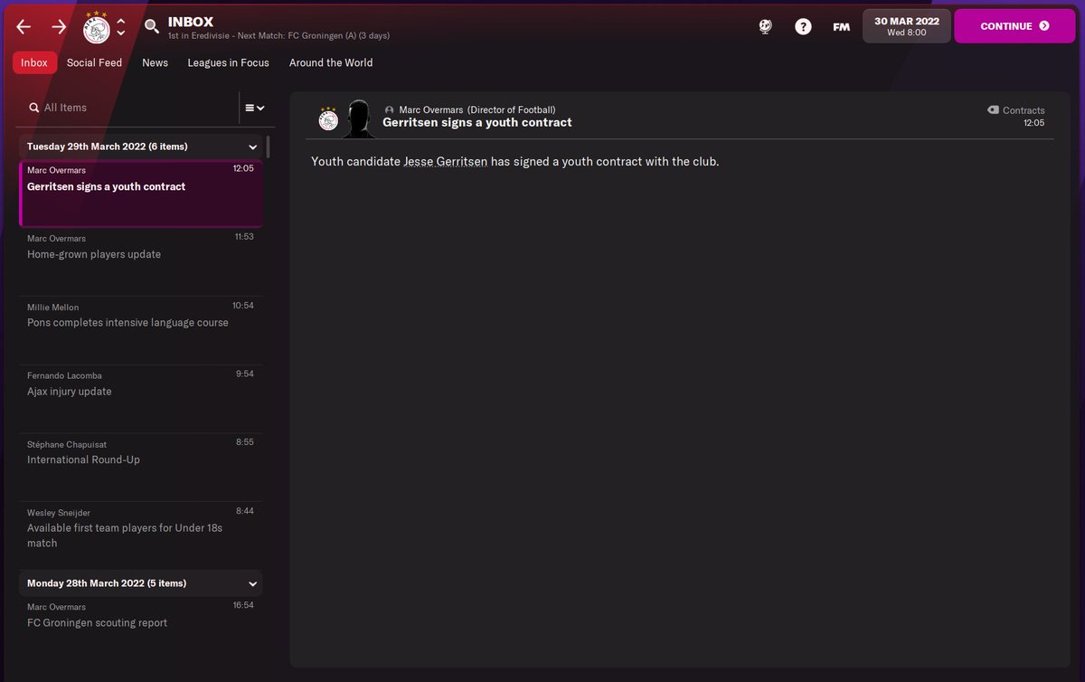 ScottyFMstorys's tweet image. ✍️🤝 Jesse Gerritsen ⚪️🔴 #Ajax #FM22