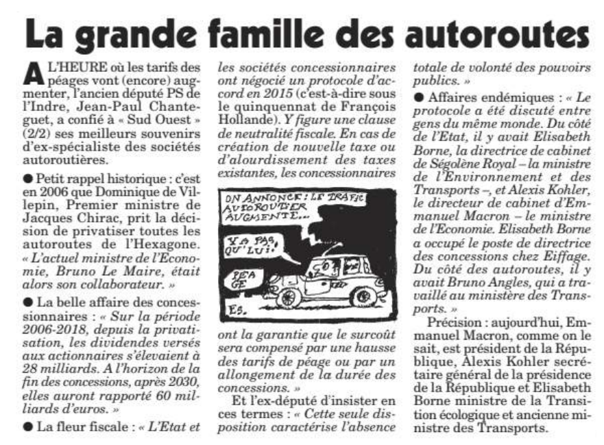 CharliB97783485's tweet photo. le contexte de l'augmentation du tarif des péages sur l'autoroute
via le Canard https://t.co/VOzLDc6nbm