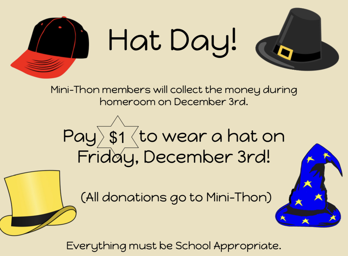 Bring a dollar this Friday and wear your best hat! All proceeds go to helping fight childhood cancer!
