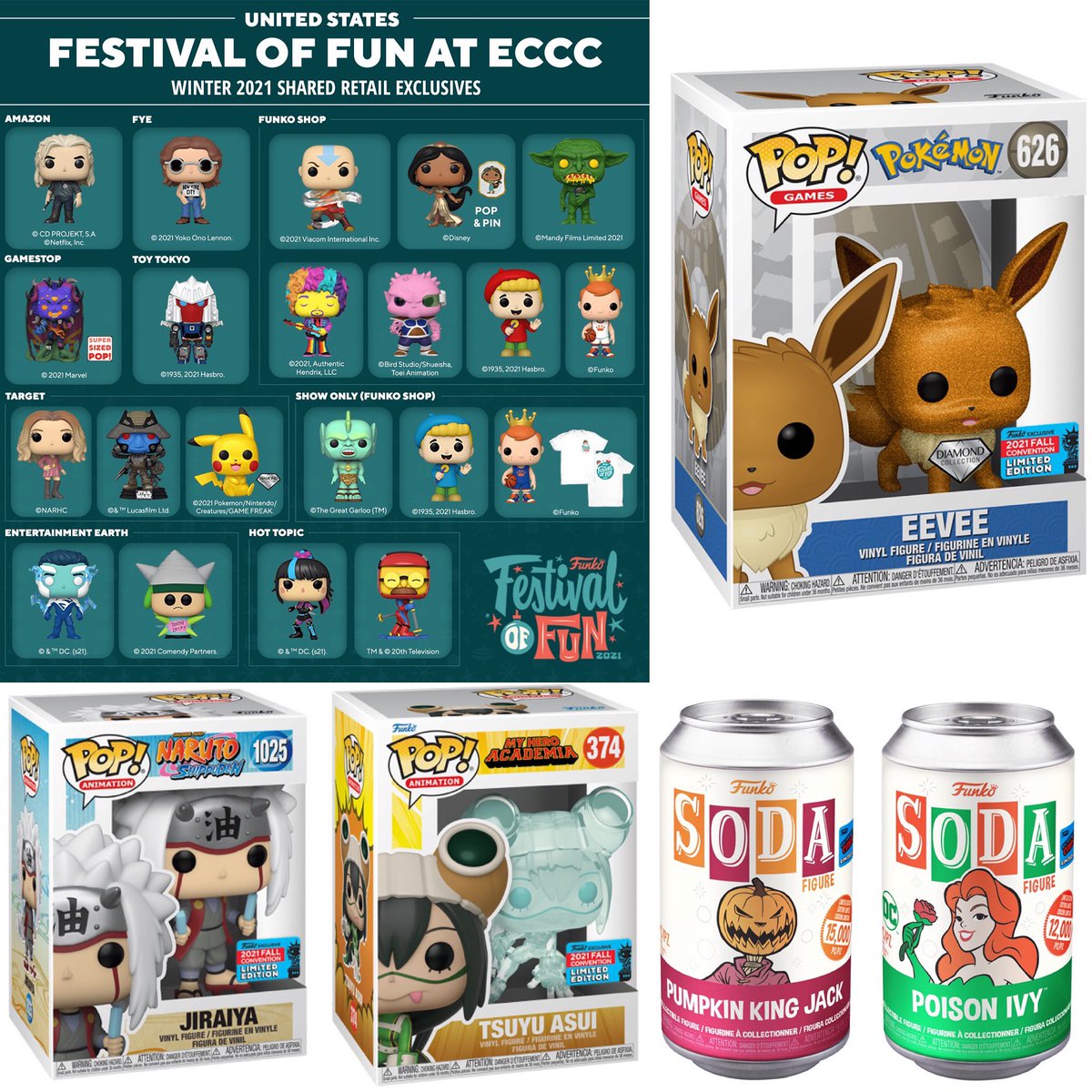 DisTrackers's tweet photo. Here are the placeholders for the following shared con exclusives! These should drop online on 12/3 at 6AM PT. In store releases vary but check with your local store for the most up to date info.
#Ad #Collectibles
.
https://t.co/eQuxPC8gF5 https://t.co/kxG6QdtkAS
