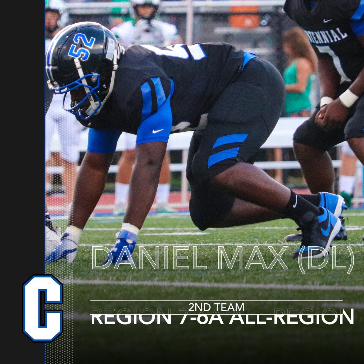 CHSKnightsFB's tweet photo. Congratulations to Senior DL @Daniel_Max45 for being voted 2nd Team All-Region for Region 7-6A! #Compete https://t.co/sk385ed3Lj