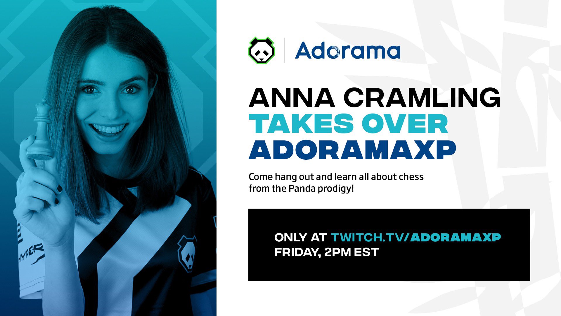 X-এ Panda: Anna Cramling is now LIVE on @adorama's Twitch