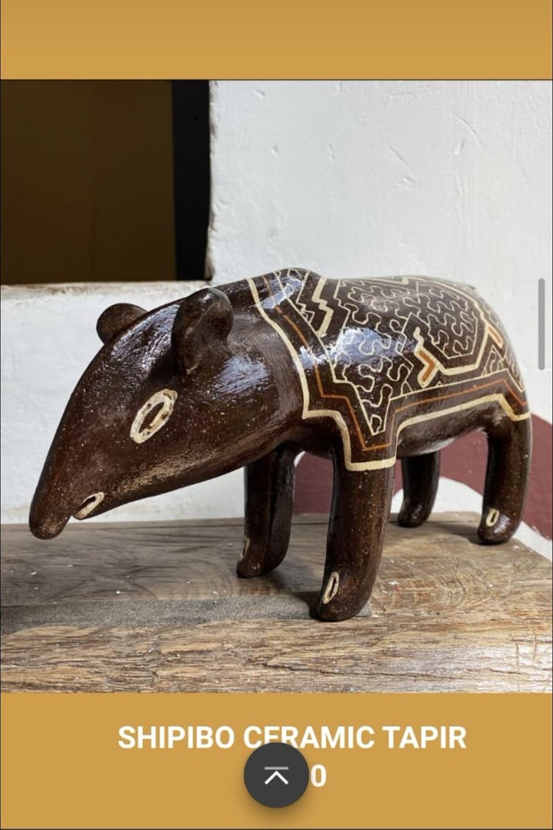 Buying this Shipibo ceramic Tapir from Peru and thought of you @eggy_egregore. Amazing items if you'd like the link. https://t.co/WtoxD3NvST