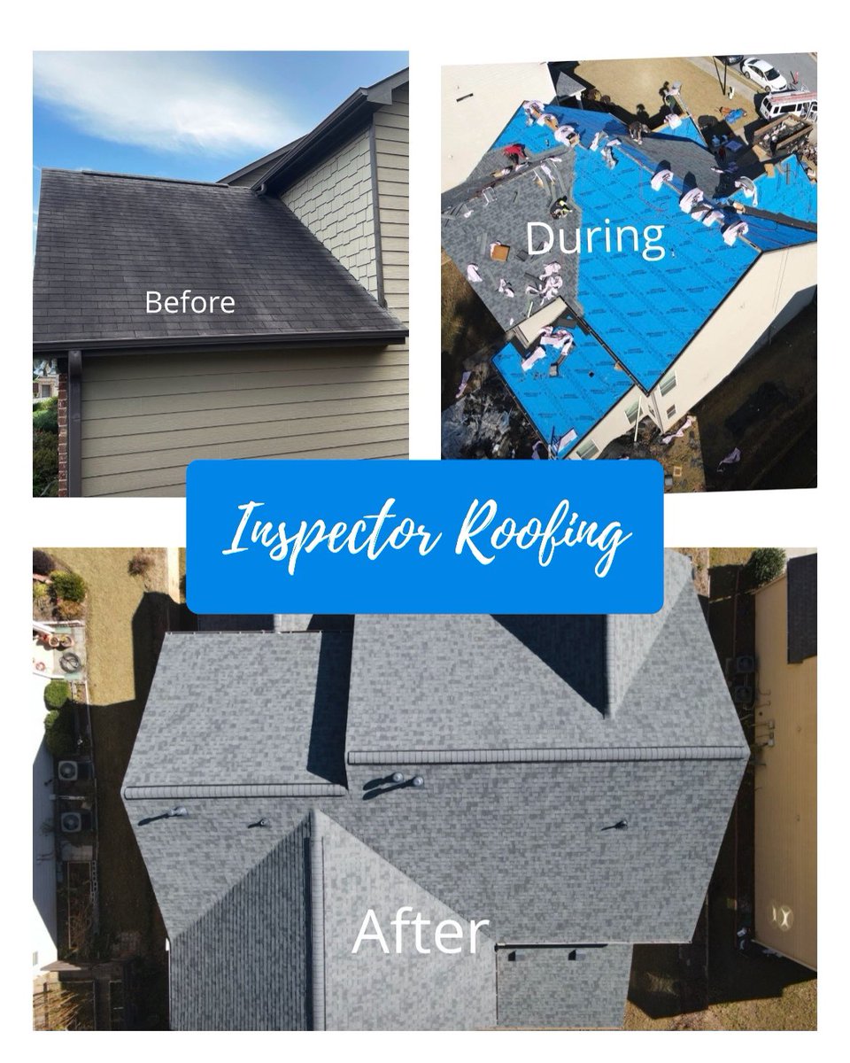 CheckMyRoof's tweet image. #beforeandafter #inspectorroofing #checkmyroof #atlanta #westga #gowolves #3tab #shingles #protectyourhome