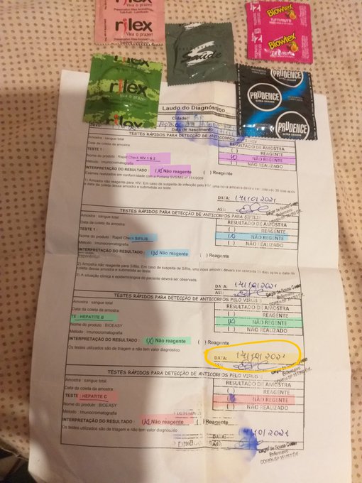 MEUS EXAMES de #outubro e de #novembro de #2021  TODOS NEGATIVOS.  #HIV  / #AIDS  #Sifilis  #Hepatites<a href="/tag/outubro"class="tags">#outubro</a><a href="/tag/novembro"class="tags">#novembro</a><a href="/tag/hiv"class="tags"><span>#hiv</span></a><a href="/tag/aids"class="tags"><span>#aids</span></a><a href="/tag/sexo"class="tags"><span>#sexo</span></a><a href="/tag/sorayacarioca"class="tags"><span>#sorayacarioca</span></a><a href="/tag/camisinha"class="tags"><span>#camisinha</span></a><a href="/tag/sifilis"class="tags"><span>#sifilis</span></a>