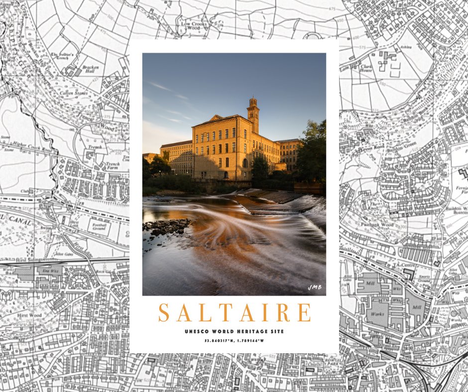 PhotoBirchall's tweet photo. Saltaire, an absolute must on any trip to Yorkshire. The view of Salts Mill across the river is a photography classic! https://t.co/TP4mTOzwen