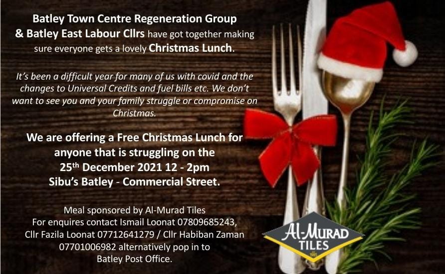 Please share to anyone that may need this 👇
#Batley #Christmas #lunch