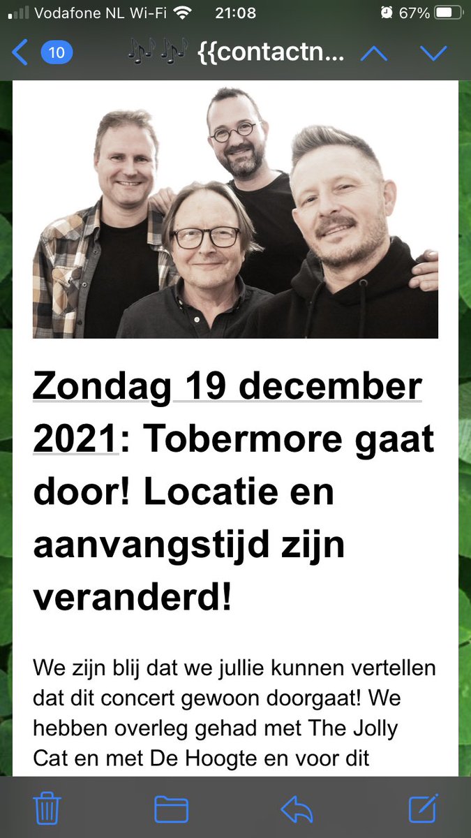Het optreden van Tobermore op 19 december kan ondanks de nieuwe maatregelen doorgaan! Het concert verhuist naar De Hoogte in Winsum, waar we met gemak 1,5 meter afstand kunnen houden en we ons aan de regels kunnen houden. Bestel je kaarten op rockinggoodfolk.nl! #folkmusic