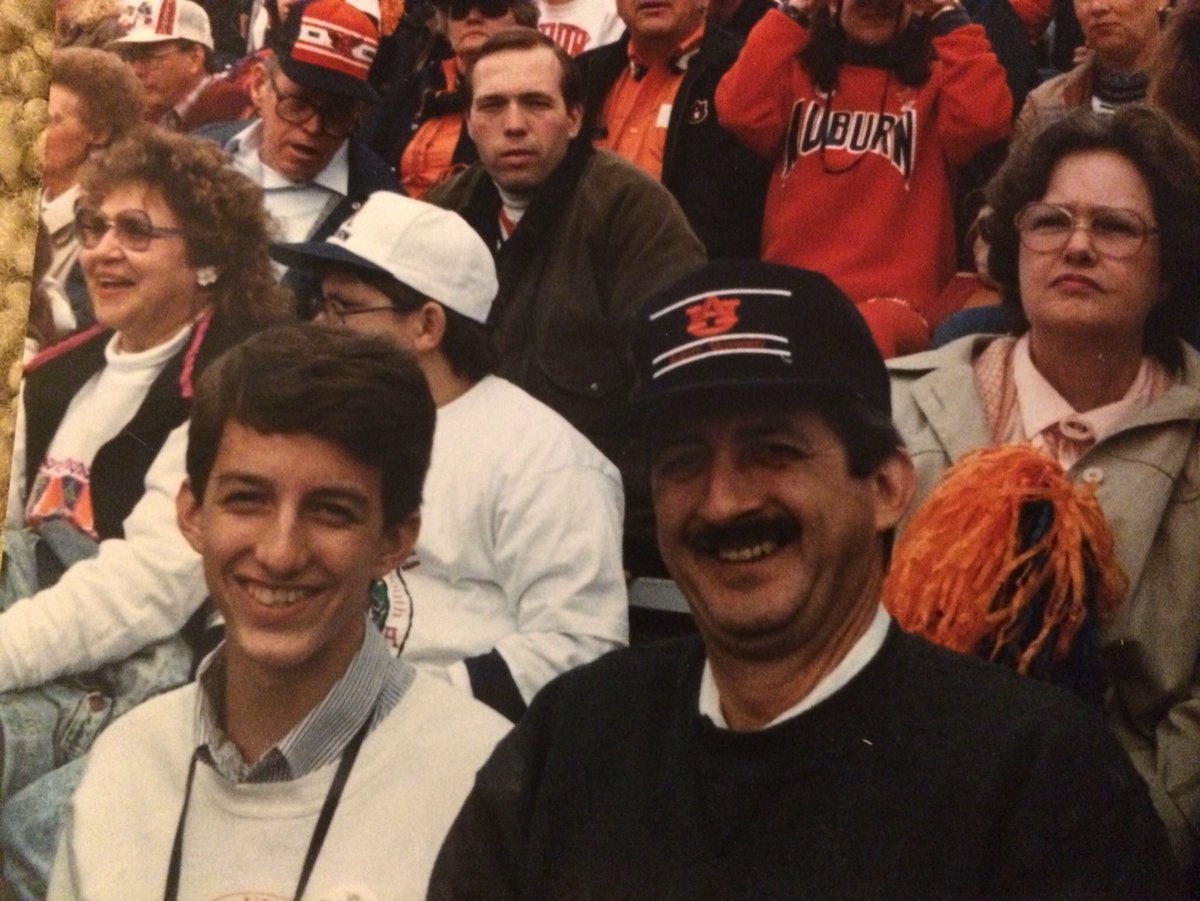 derekroh's tweet photo. December 2nd is a HUGE day in @AuburnFootball history for multiple reasons. But 12/2/89 stands far above others: the 1st ever #IronBowl at #JordanHare. Simply no way to explain it if you didn’t live thru it. Thank you #CoachDye!🙏🏻 It happened Ray! Sat w/ Dad in Sect 41. #WDE 🦅 https://t.co/pgWFIt9jTQ