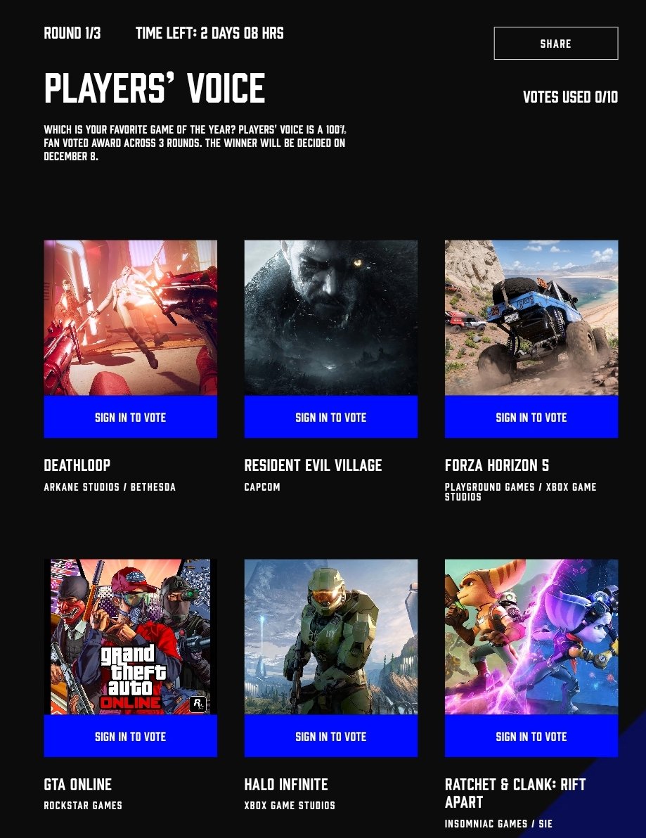 Delta_ae's tweet photo. Vote for halo infinite in The Game Awards.
Players’ Voice

#HaloInfinite
https://t.co/j2dS83snsN https://t.co/ZMCDaQrXz7
