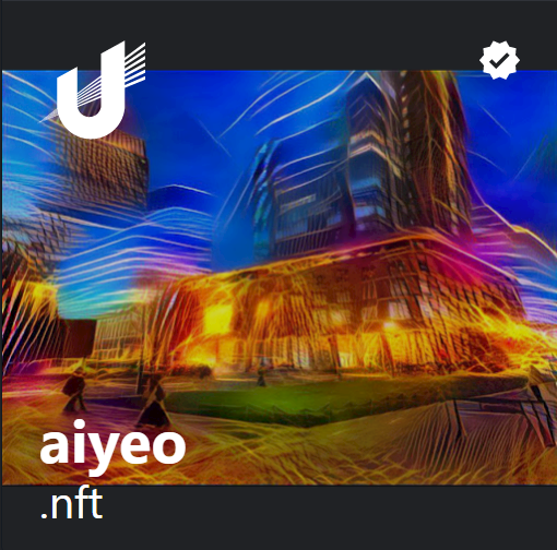 aiyeo's tweet photo. Have changed my domain picture with my own favourite NFT pfp!
@unstoppableweb dominates!
#UD #domainNFTpfp #expressionofself https://t.co/8l9UbA0j1Z