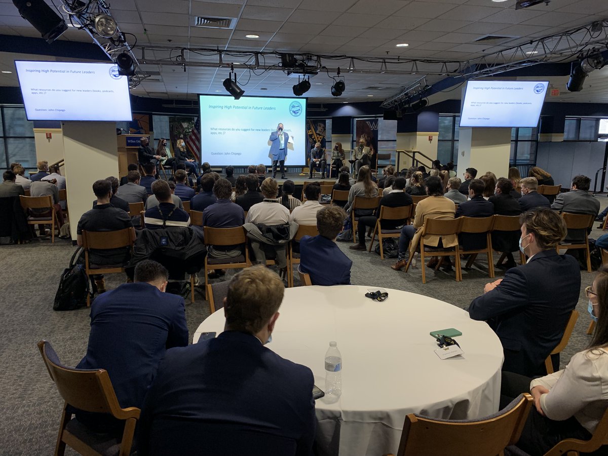 WilkesMBA's tweet photo. Today was our 2021 Dean’s Executive Leadership Panel for junior/senior business students! Students asked executives at national/international companies like Mondelez, BlackRock, and Benco Dental questions about leadership traits &amp; corporate culture! @wilkesu @WilkesUAdm https://t.co/wk6IemlNVL
