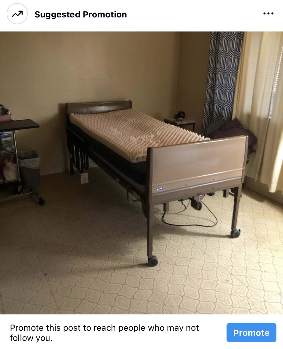 Tingenism's tweet image. Today, on #algorithmfail: @instagram suggesting I promote a photo of my father's literal deathbed for more followers! 

Algorithms see data. They cannot see meaning. 
AI without psychology is not intelligent.