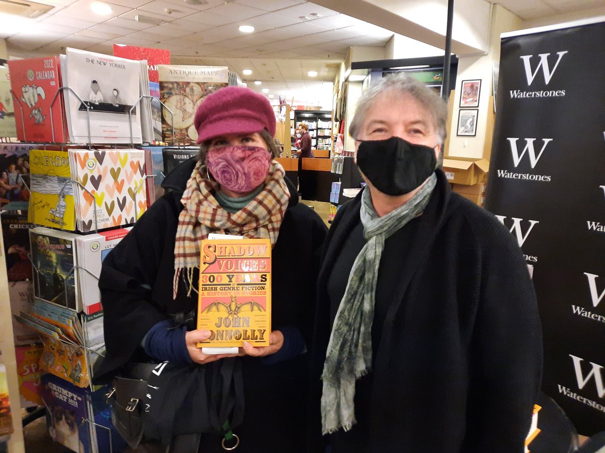 WaterstonesCrk's tweet photo. We had a very pleasant afternoon with @jconnollybooks though @irishguidedogs Yeti didn't really want to sit still for a photo. #ShadowVoices @HachetteIre #CharlieParker #TheNamelessOnes https://t.co/Vh09C54nd8