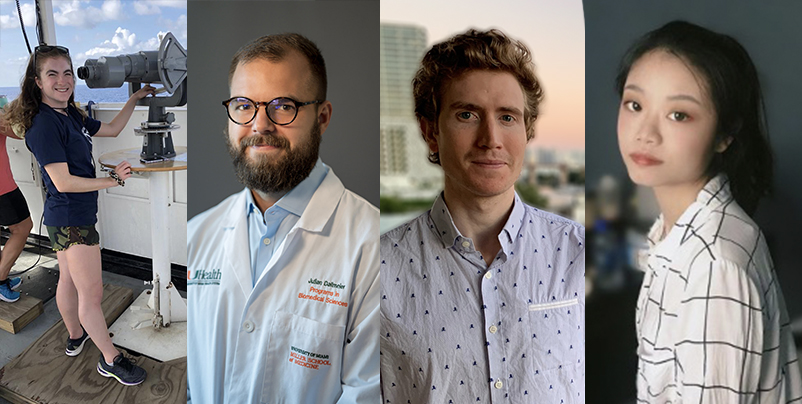 UMIDSC's tweet image. ANNOUNCING the 2021-2022 IDSC Fellows:
Ashley Cook @UMiamiRSMAS, Julian Dallmeier @umiamimedicine, Kevin Davis and Mingyue Wu @EngineerUMiami, all PhD students. Hear their project proposals 12/7 3PM. Open to @univmiami Fac/Staff/Students (via Zoom)
events.miami.edu/event/2021-202…