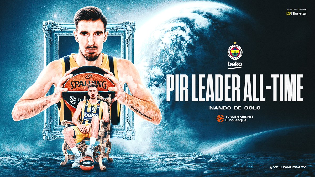 FBBasketbol's tweet photo. Savaşçı. Efsane. Lider. 🌕🔵

Bu akşam topladığı 14 verimlilik puanı ile Avrupa basketboluna bir kez daha imzasını attı.

Karşınızda EuroLeague tüm zamanların Verimlilik Puanı Lideri ;

NANDO DE COLO👑 https://t.co/uDffuMdP4H