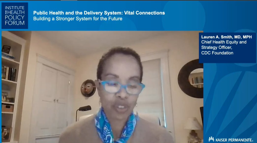 KPIHP's tweet photo. Dr. Lauren Smith of @CDCFound says we are getting weary - not only because of the stress on the health system, but from the recognition that our systems are broken. #lessonsfromcovid #publichealth #covid19 #OmicronVariant https://t.co/upvYvSN7XQ