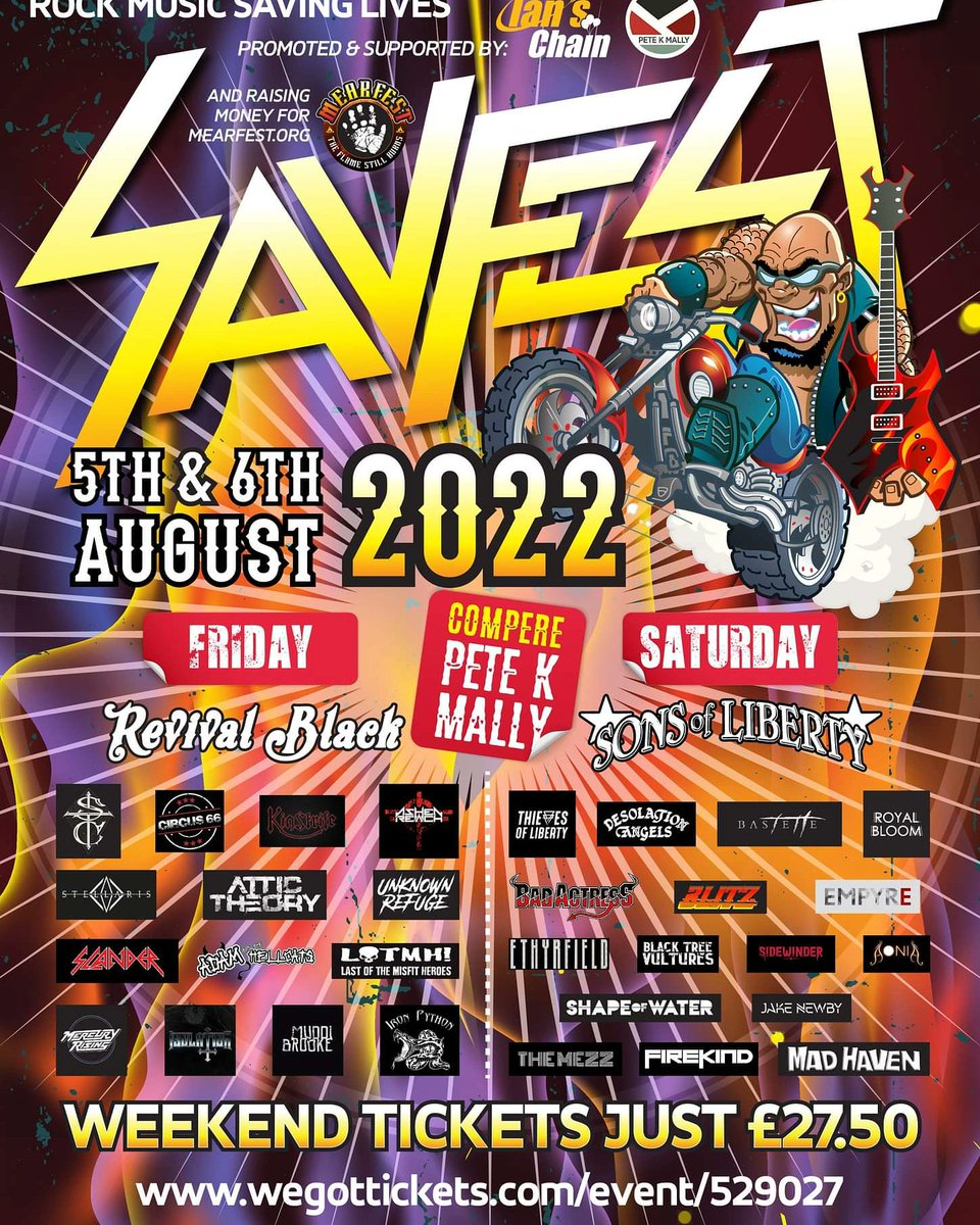 AheadInitiative's tweet photo. Just look at how many @AheadInitiative bands are on this poster for #SavFest 2022π₯:
@STELLARISmusic
@madhavenband
@Royal_BloomUK
@ThievesLiberty
@MercuryRisingUK
@UNKNOWN_REFUGE
@badactressband
#NextGenRock #emergingartists #SuicidePrevention https://t.co/5fOzehYsRC
