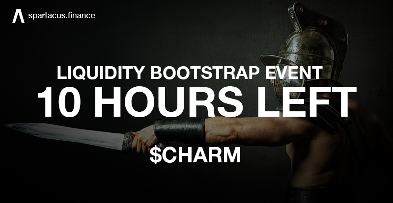 spartacadabra's tweet photo. Less than 10 hours left Spartacus!  

The liquidity bootstrapping fair launch for $CHARM is ending soon!

Available on Beethoven X.: https://t.co/SAAthFqNq2 https://t.co/PCFYgPkEoi