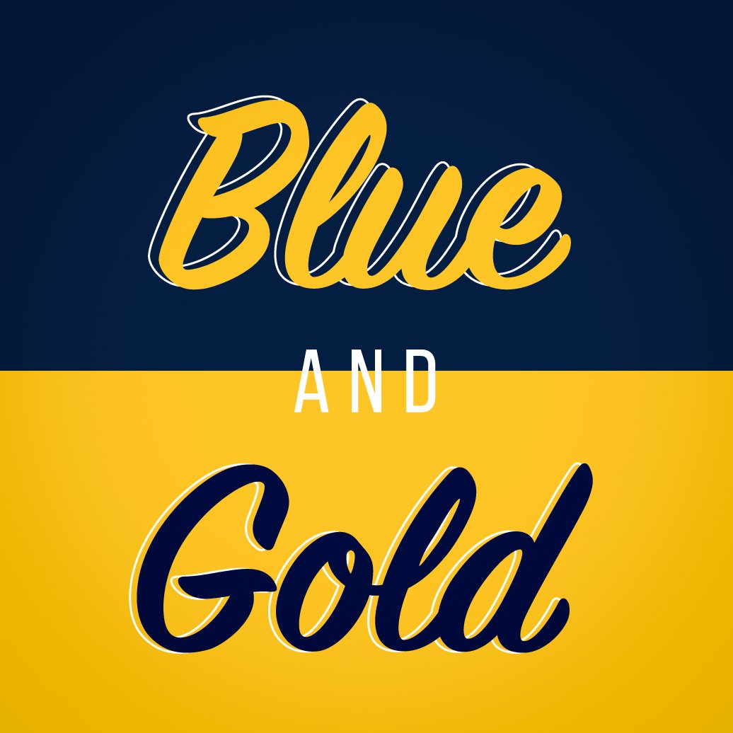 etsu's tweet photo. Don't forget! Tomorrow (Friday) is Blue and Gold Day! Wear your favorite ETSU gear in support of the #BucsRunToTheShip! https://t.co/r3zdlhmTzf