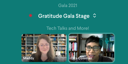 cpearl42's tweet photo. Oita Coleman, senior advisor for @openvoicenet, shares her story, using the metaphor of a tapestry, and the struggle of feeling different growing up.

#WiVGala https://t.co/etN9ynOdd1
