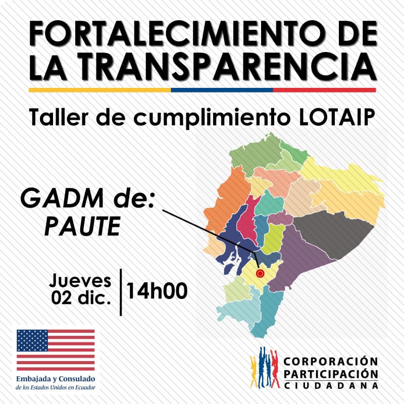 SimonJaramilloM's tweet photo. @ParticipacionPC, capacita a funcionarios del GADM de Paute @PauteMunicipio (Provincia del Azuay), sobre contenidos y aplicación de la #Lotaip Ley de Transparencia y Acceso a la Información Pública. #PCTransparencia. https://t.co/sCnDzlioap