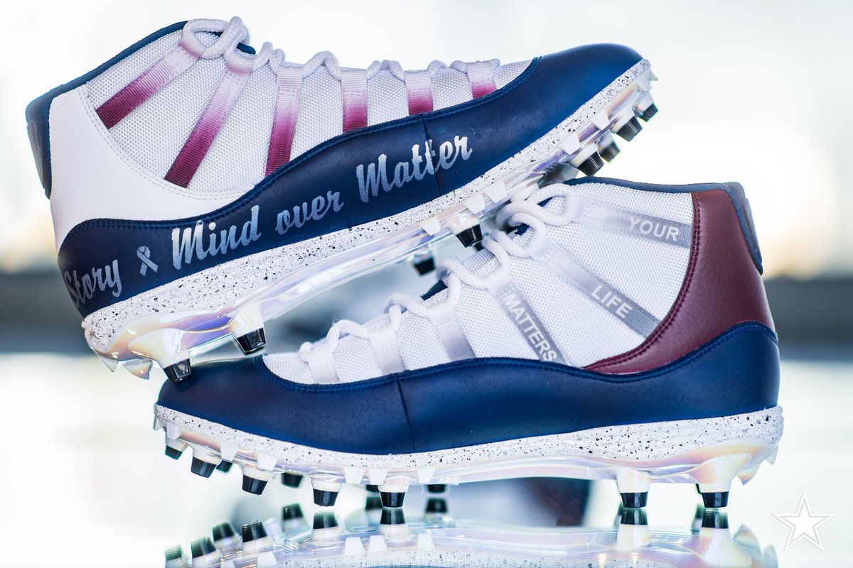 dallascowboys's tweet photo. #GAMEDAY kicks for a cause…💙

#MyCauseMyCleats 
#DALvsNO
#DallasCowboys https://t.co/a6C47lNnr0