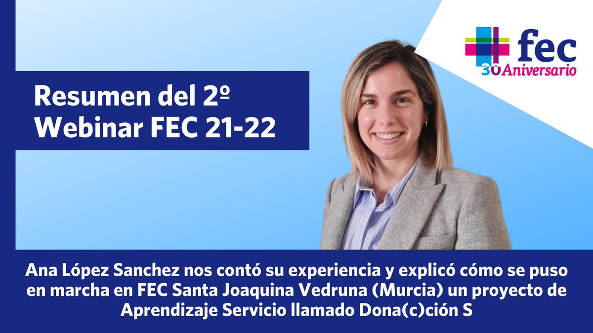 fecsago's tweet photo. Si te perdiste el 2º #WebinarFEC 🧑💻sobre Aprendizaje y Servicio, no te preocupes. Puedes verlo aquí.
Gracias a Ana @fecsjvmu por este contenido tan inspirador
#webinar #SomosFEC #ColegiosFEC #AprendizajeServicio #Solidaridad #Educación
⬇️🤓 Link
https://t.co/ortNfrgpP3 https://t.co/i6QboWdDOK