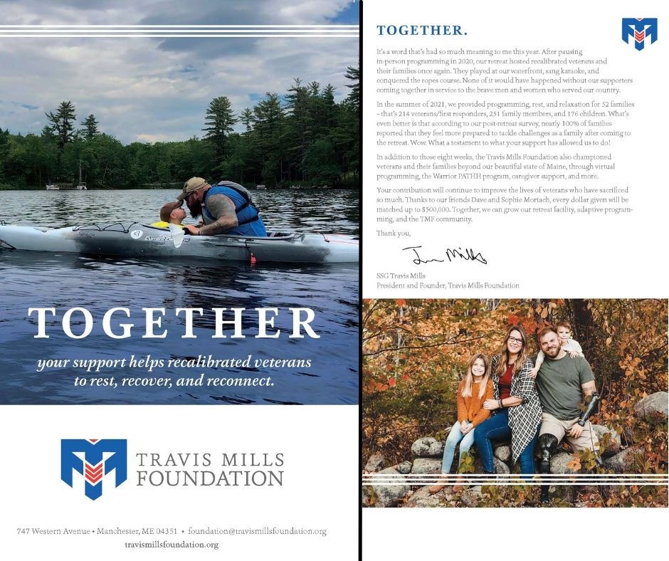 Together - It's a word that meant a lot to me this year! Help TMF veterans >>> classy.org/campaign/toget… #tmfvetretreat #supportveterans #veterans #givetoveterans #annualgiving #maine