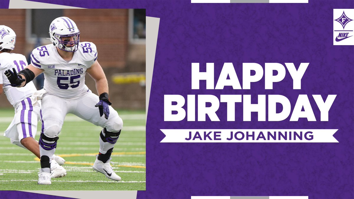 Furman Football (@paladinfootball) on Twitter photo Happy Birthday to offensive lineman <a href="/JakeJohanning/">Jake Johanning</a> ๐๐
#FUALLTheTime I #EliteIsTheStandard Happy Birthday to offensive lineman <a href="/JakeJohanning/">Jake Johanning</a> ๐๐
#FUALLTheTime I #EliteIsTheStandard