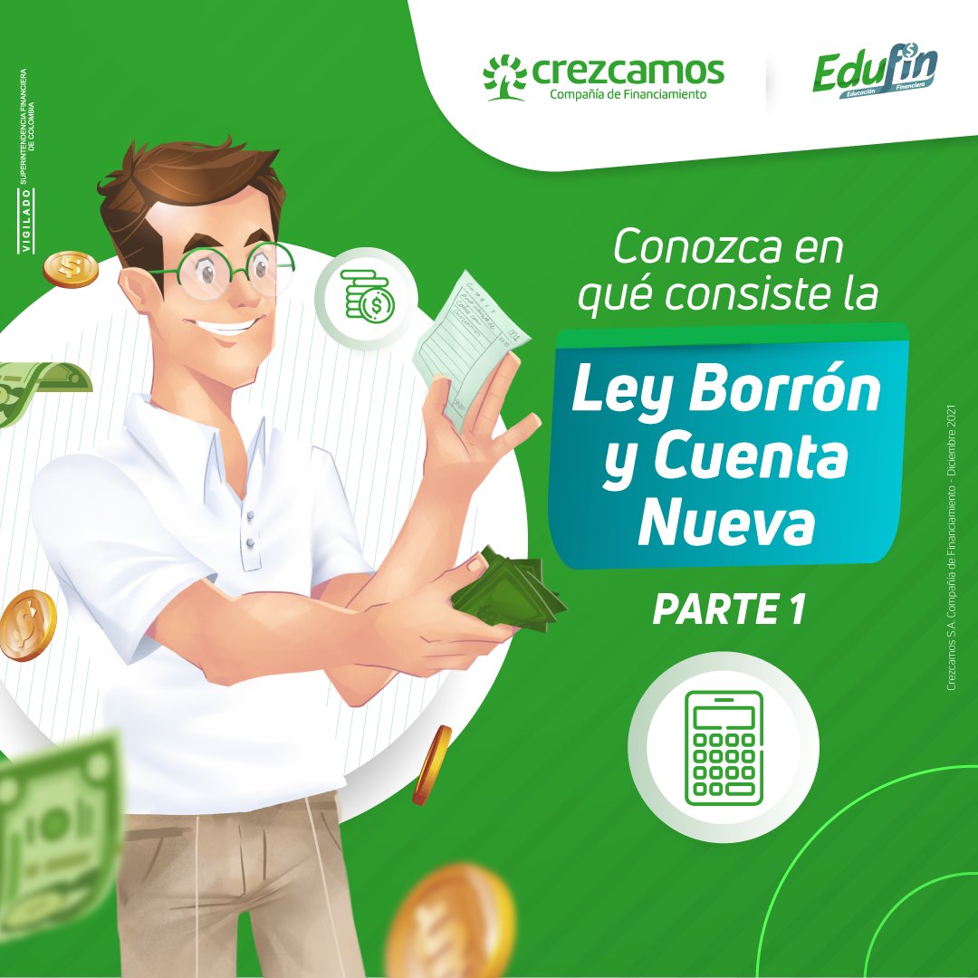Crezcamos's tweet photo. Hoy le explicaremos los beneficios a los cuales usted como ciudadano puede acceder  y le contamos cómo van a ser aplicables, la próxima semana continuaremos con los otros dos tipos de amnistías y beneficios.🌳💚

#Crezcamos #Edufin #EducaciónFinanciera #LeyBorrónyCuentaNueva https://t.co/lJE0IMMe8u