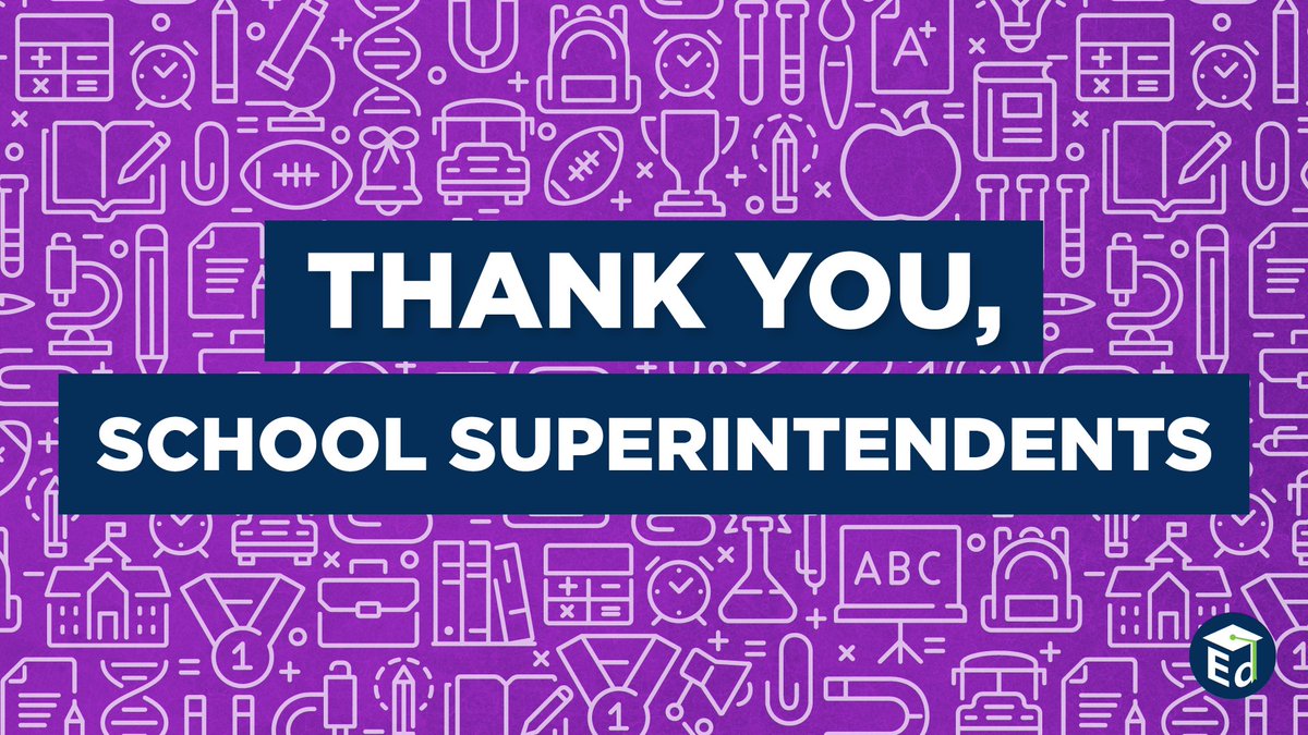 To all school superintendents: Thank you for your leadership, guidance, and support to everyone in our school communities. #ThankYouThursday