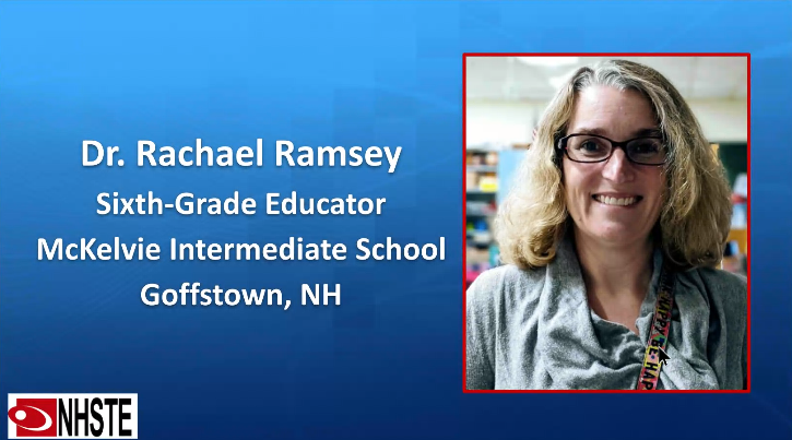 nhcmtc's tweet photo. Congratulations to the Winner of the 2021 Pat Keyes Technology-Using Award -- Dr. Rachael Ramsey!
@nhste #NHCMTC #CMTC21 https://t.co/l72bEeCGjs
