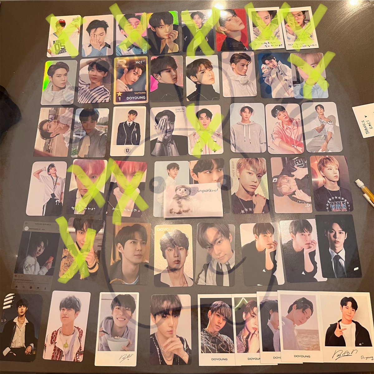 jungwooskarut's tweet photo. 🐰Wts nct 127 nct 2020 doyoung 

🚗Updated w/ lower prices and availability 
🐰Regular album $8/kihno $20/japan $12/nct 2020 access ID card $5

🐰Non album see last photos for price (if you link me to a lower sold price I will consider)

@nctselling_USA @selling_nct_usa plz rt https://t.co/tTUmY3HF1B