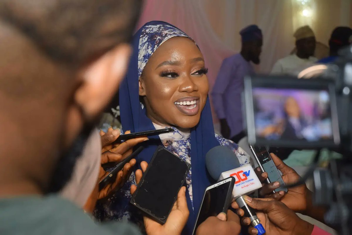 derabifng's tweet photo. .@RinsolaAbiola fielding questions from the media at the event. https://t.co/3tP1RgypR0