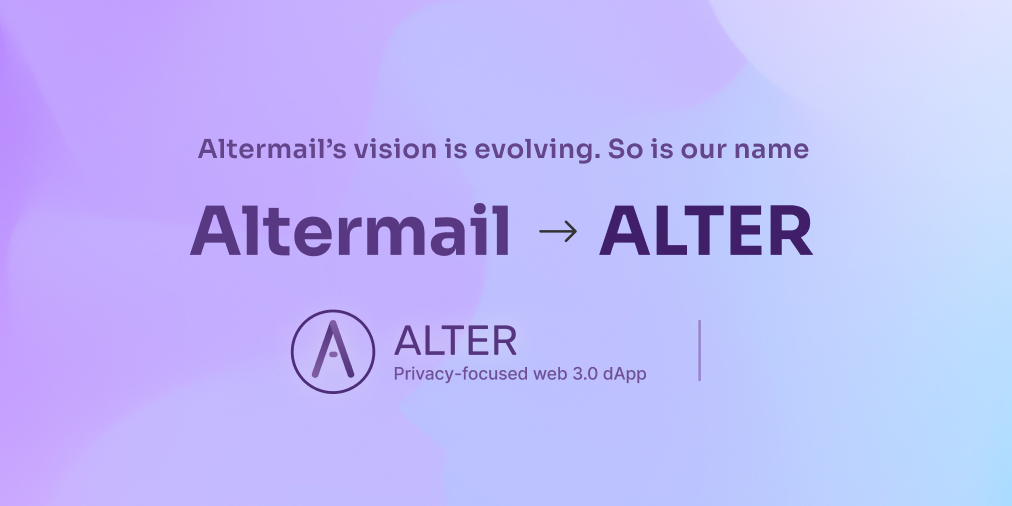 AlterDapp's tweet photo. We are #Alter! 

Our first product update is about to be released next week and we have changed our name -  https://t.co/A4WSWcY5ND 🙌

#dataprivacy #cybersecurity #newname #trueprivacy https://t.co/pEUhHsGqoC