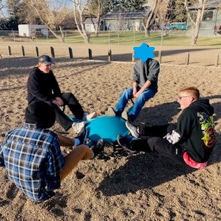 EagleButtePRSD8's tweet photo. No Gym today due to the ELAA event, so Mr. Wihnan's Grade 10's walked to the playground. #eaglebutte #EBHS #prps #pe10 https://t.co/UZBqfX9SRz