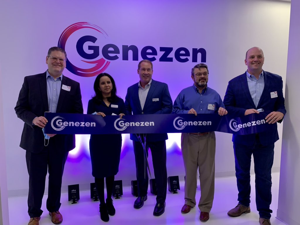 FishersIN's tweet photo. Welcome to #FishersIn @GenezenLabs! Learn more about the biotech startup expanding operations in Fishers: https://t.co/CmQMNPqLeV #celltherapy
#processdevelopment
#analyticaldevelopment 
#lablaunch https://t.co/tJN9umEuLg
