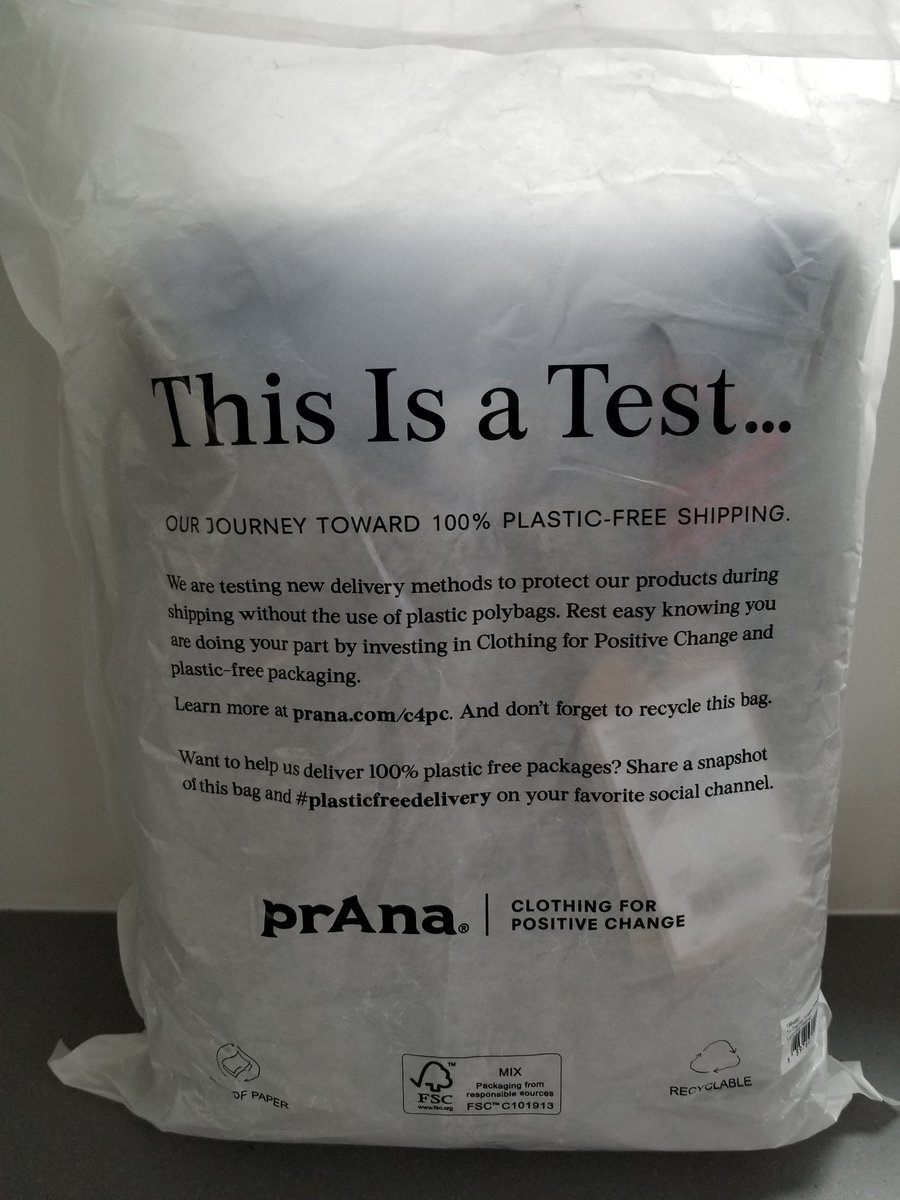 thinksport's tweet photo. Thank you @prAna for your commitment to 100% plastic free packaging!
#plasticfreedelivery https://t.co/3QegSeHQFz