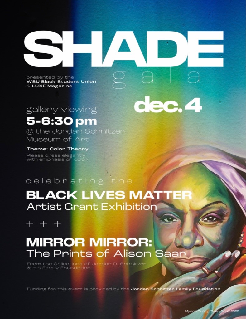 BSU's Shade Gala Gallery viewing!
@ Jordan Schnitzer Art Museum on Dec. 4th, 5-6:30pm. They kindly ask for those who are planning to attend to RSVP with Mikayla, president of BSU, prior to the event. The theme is Color Theory, please dress elegantly with an emphasis on color!🌈🤎