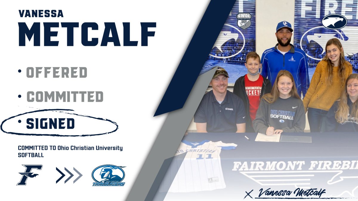 FHSAthletics1's tweet photo. Congratulations to @KFHS_Softball player Vanessa Metcalf on signing to play at @OCUSB. We are excited for your future and proud of your accomplishments as a Fairmont Athlete!
#BuiltInKettering #WeAreFirebirds #AlwaysAFirebird https://t.co/hzQNsRKlnd