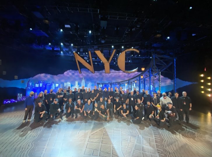 LocalOneIATSE's tweet image. The IATSE Local One crew for the ANNIE LIVE broadcast!