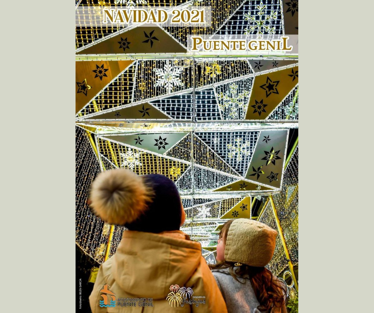 AytoPuenteGenil's tweet photo. Programación #Navidad #PuenteGenil ⬇️
+info: https://t.co/JESLW3tW44
La autora del cartel es Belén García y tiene como protagonista a dos niños en el túnel de luz del Paseo del Romeral. https://t.co/dI2SBmOK5J