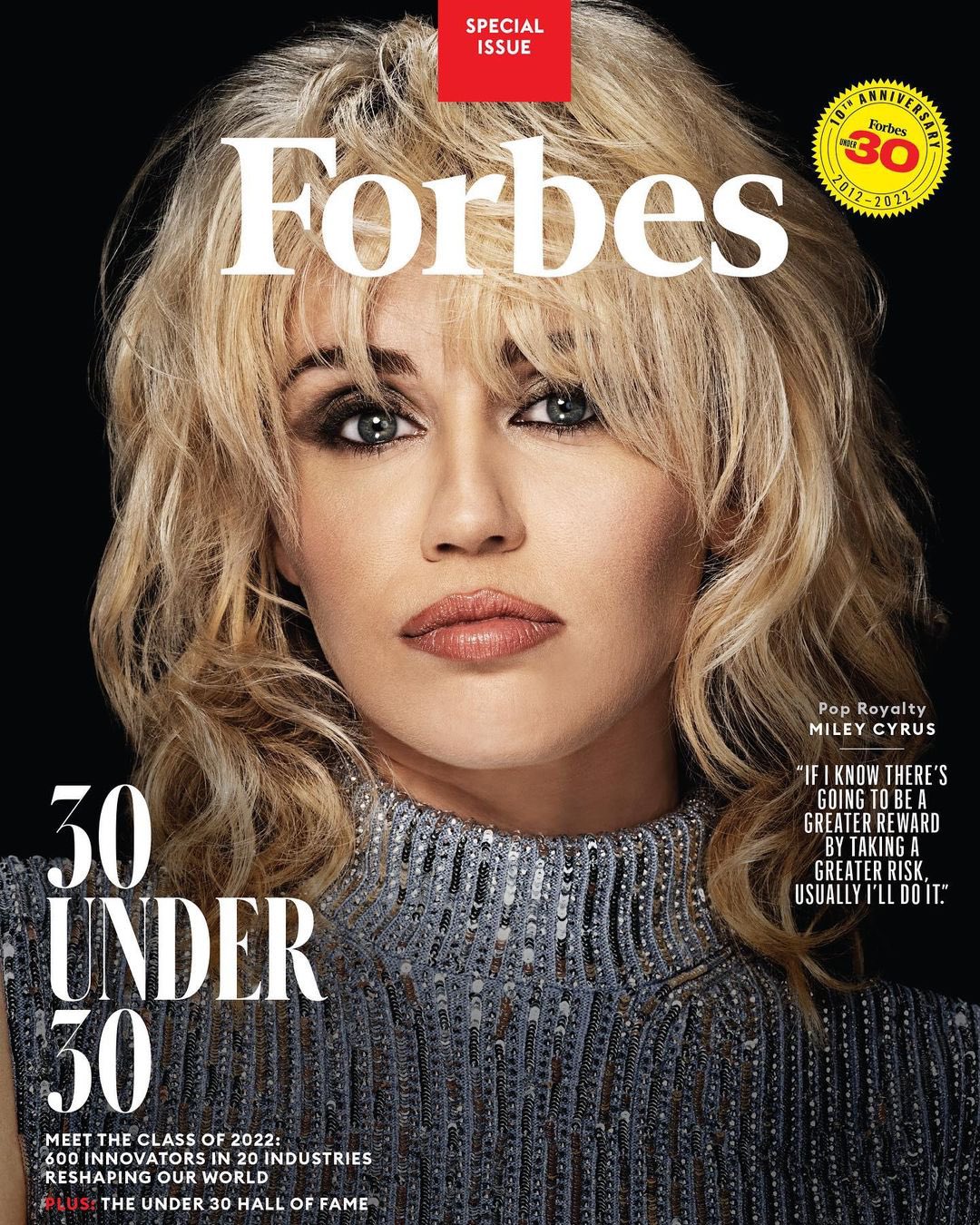 Miley Ray Cyrus on Twitter: &quot;FORBES HALL OF FAME 🥇 @forbes @happyhippiefdn  @gucci https://t.co/wYT4Rga5ka&quot; / Twitter